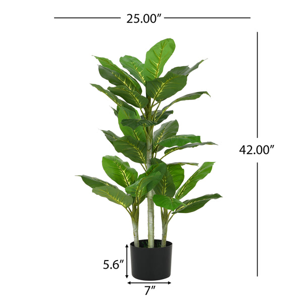 Gdf Studio Dastan 42" Artificial Dieffenbachia Plant With Pot