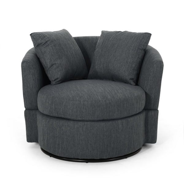 Gdf Studio Dawson Contemporary Upholstered Swivel Club Chair