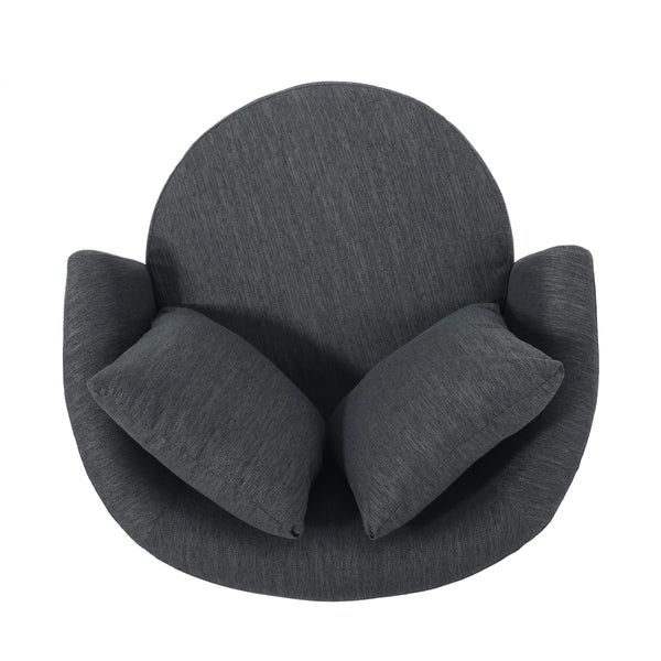 Gdf Studio Dawson Contemporary Upholstered Swivel Club Chair