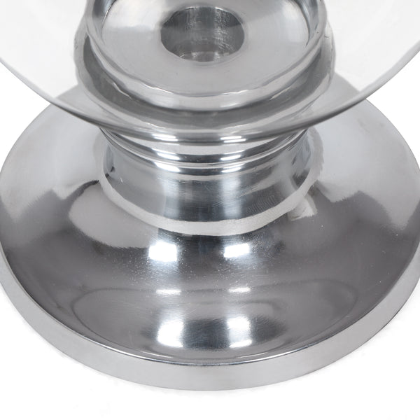 Gdf Studio Deanna Handmade Aluminum Hurricane Candle Holder Silver