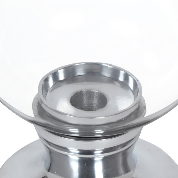 Gdf Studio Deanna Handmade Aluminum Hurricane Candle Holder Silver