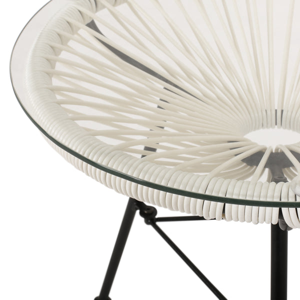 Gdf Studio Deborah Outdoor Modern 2 Seater Faux Rattan Chat Set