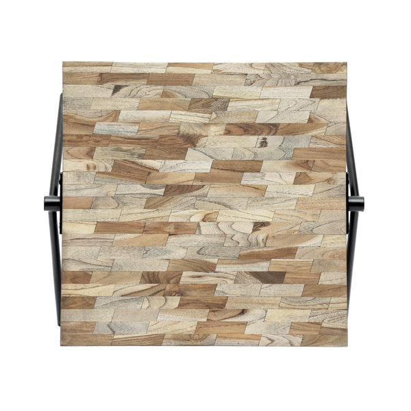 Gdf Studio Delliah Handcrafted Modern Industrial Mango Wood Coffee Table