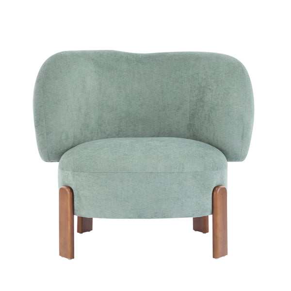 Gdf Studio Demidorium Cozy Upholstery Solid Wood Wingback Armchair