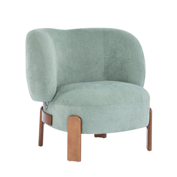 Gdf Studio Demidorium Cozy Upholstery Solid Wood Wingback Armchair