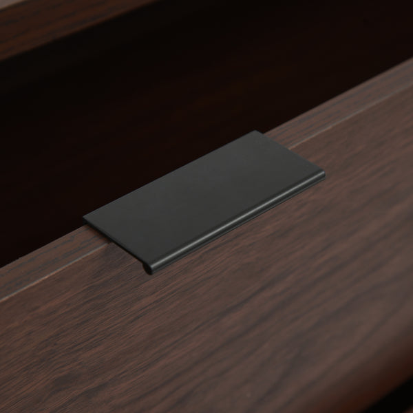 Gdf Studio Demijen Modern Industrial 3 Drawer Wide Dresser Walnut And Matte Black