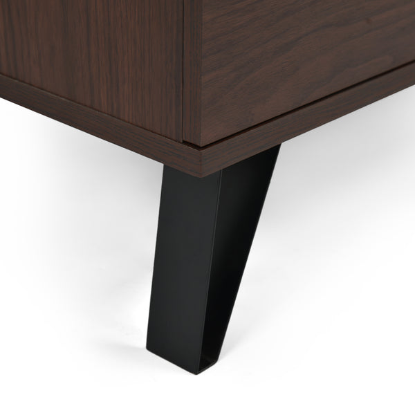 Gdf Studio Demijen Modern Industrial 3 Drawer Wide Dresser Walnut And Matte Black