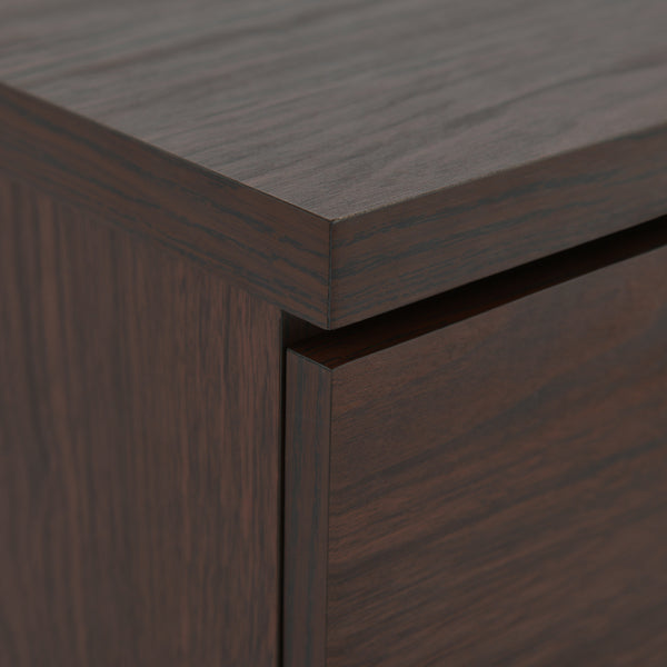 Gdf Studio Demijen Modern Industrial 5 Drawer Dresser Walnut And Matte Black