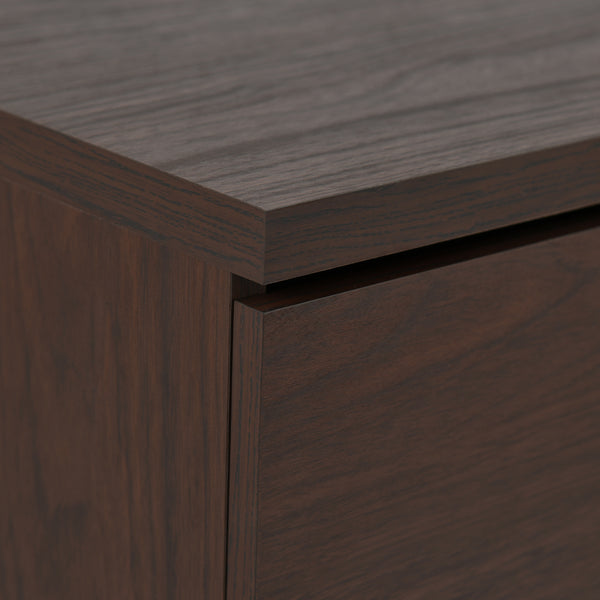 Gdf Studio Demijen Modern Industrial 6 Drawer Double Dresser Walnut And Matte Black