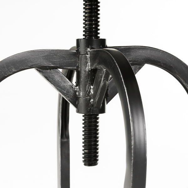 Gdf Studio Dempsey Brown Convex Swivel Adjustable Bar Stool