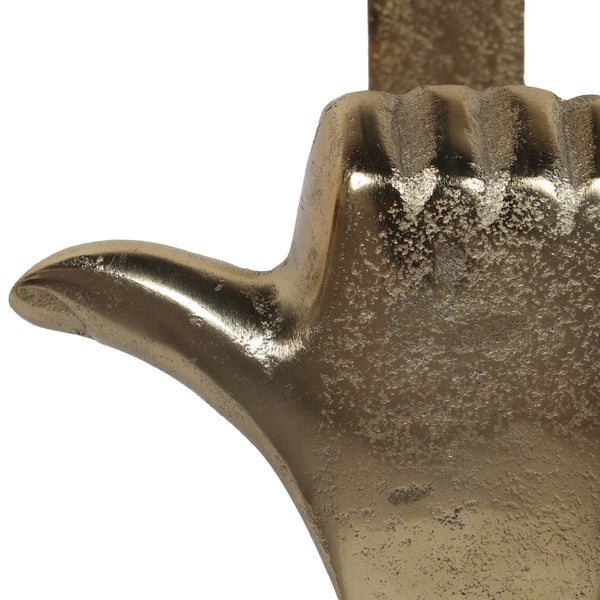 Gdf Studio Denison Handmade Aluminum Hand Gesture Coat Hooks (Set Of 3) Raw Gold