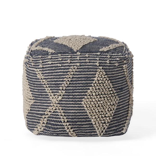 Gdf Studio Dereka Contemporary Handcrafted Faux Yarn Pouf