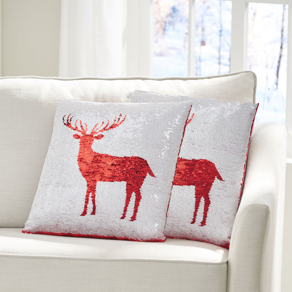 Gdf Studio Desota Glam Sequin Christmas Throw Pillow