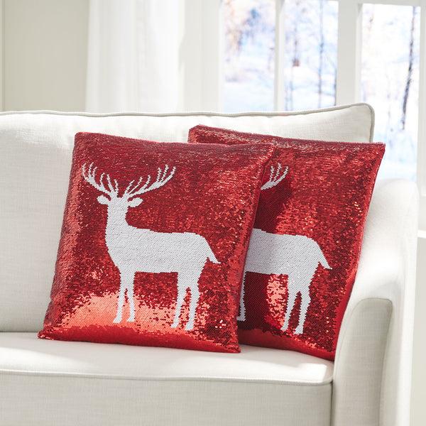 gdf studio Desota Glam Sequin Christmas Throw Pillow