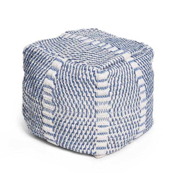 Gdf Studio Dexter Indoor Handcrafted Boho Water Resistant Cube Pouf
