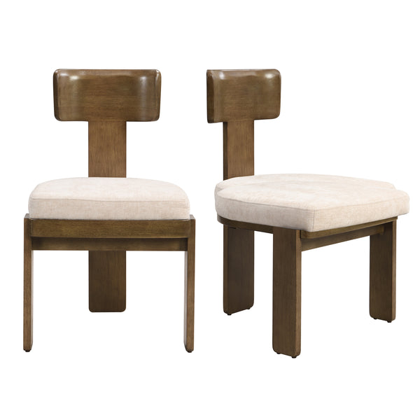 Gdf Studio Dinrele Upholstered Fabric Dining Chairs Set Of 2