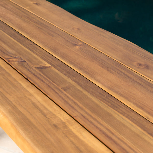 Gdf Studio Dione Outdoor Industrial Teak Finished Acacia Wood Bar Set