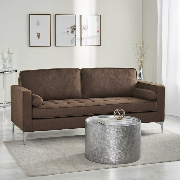 gdf studio Divith Contemporary Tufted Fabric 3 Seater Sofa