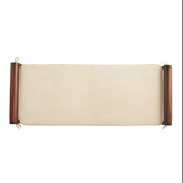 Gdf Studio Dixon Rustic Acacia Wood Bench With Cushion