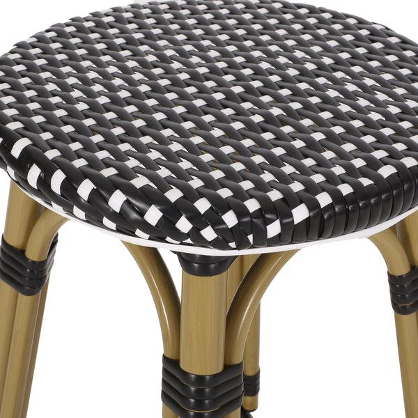 Gdf Studio Dohney Outdoor French Aluminum 29.5 Inch Barstools Set Of 2