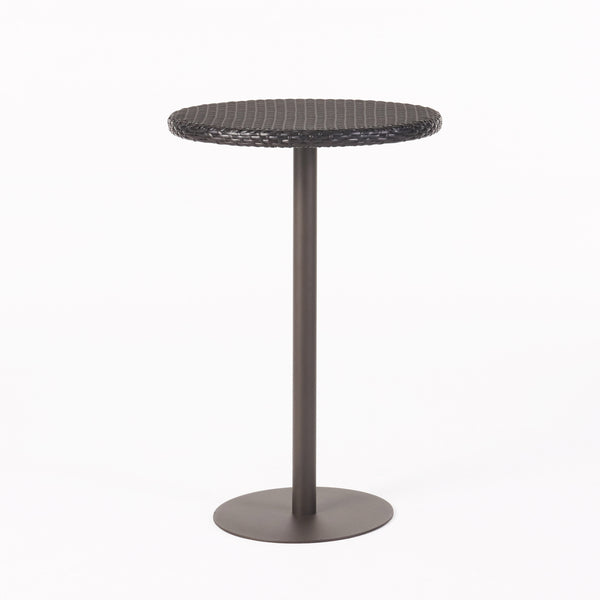 gdf studio Domicca Outdoor 26 Inch Multi-brown Wicker Round Bar Table