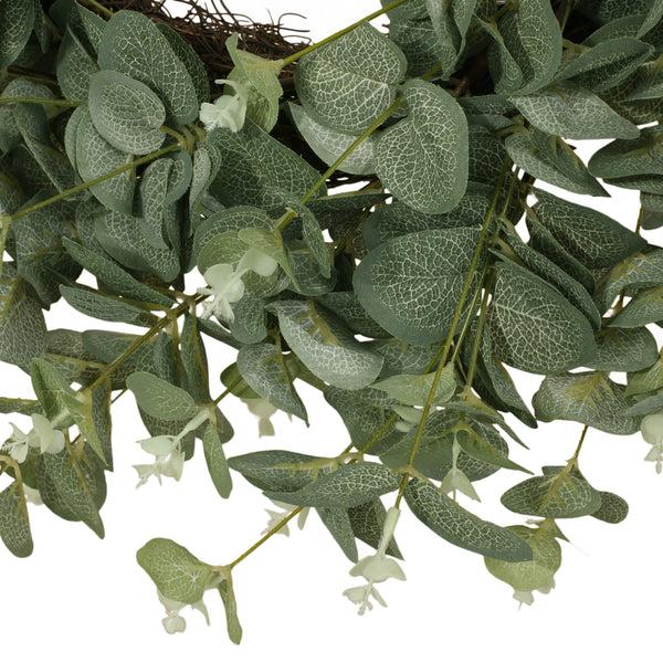 Gdf Studio Donway 24" Eucalyptus Artificial Silk Wreath Green