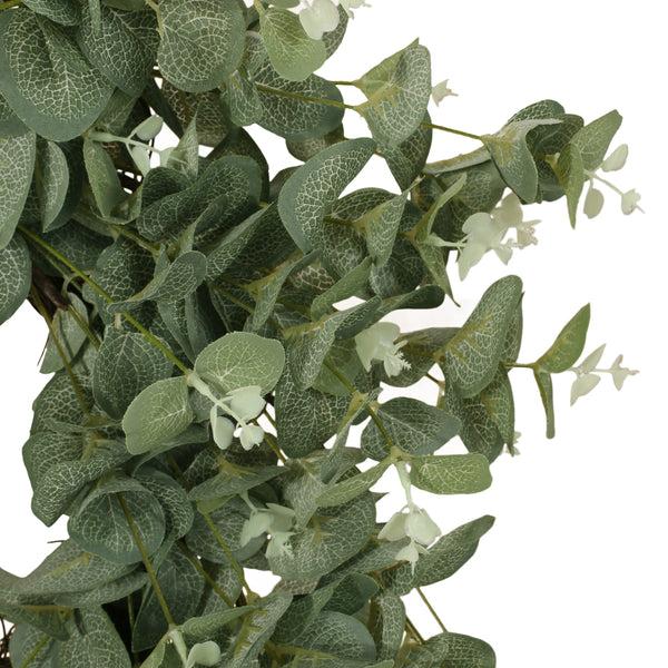 Gdf Studio Donway 24" Eucalyptus Artificial Silk Wreath Green