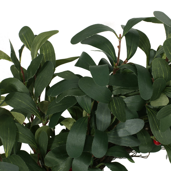 Gdf Studio Dore 25" Olive Artificial Silk Wreath With Berries Green And Red