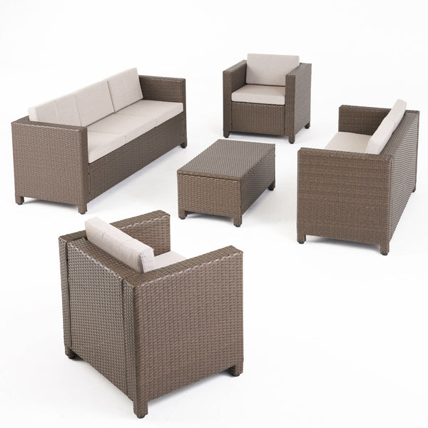 gdf studio Doreen Outdoor 7 Seater Sofa Chat Set with Cushions