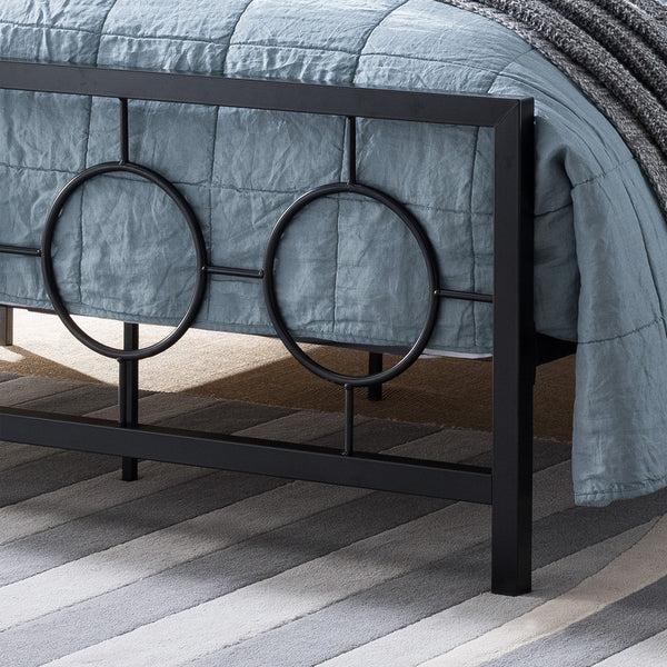 Gdf Studio Doris Queen-Size Geometric Platform Bed Frame Iron Modern Low-Profile