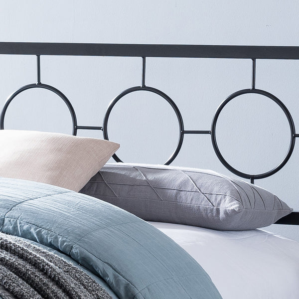 Gdf Studio Doris Queen-Size Geometric Platform Bed Frame Iron Modern Low-Profile