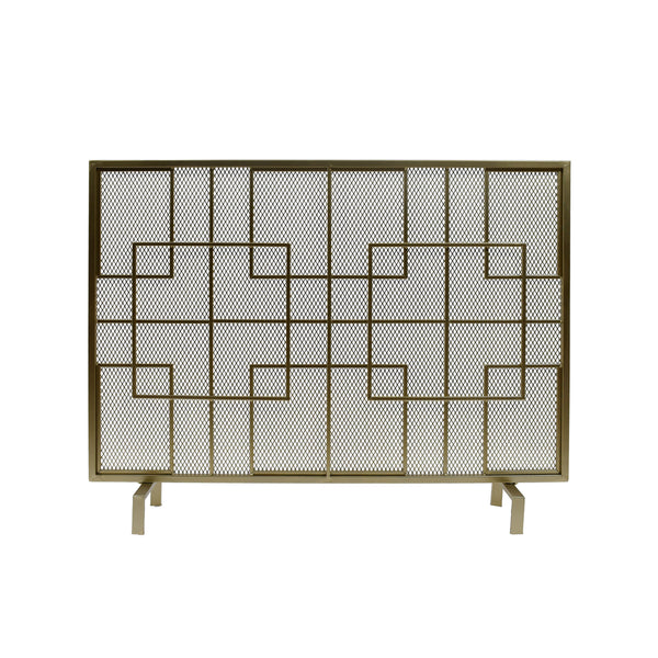 gdf studio Dorothy Modern Single PanelIron Firescreen