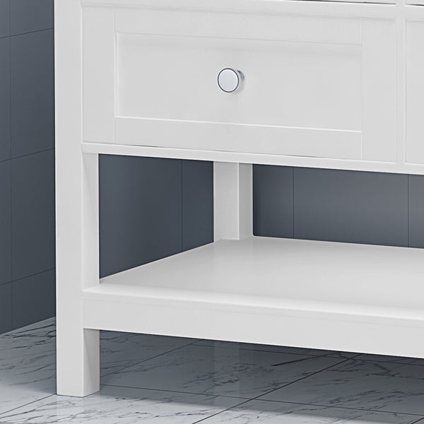 Gdf Studio Douvier Contemporary 72" Wood Bathroom Vanity (Counter Top Not Included)