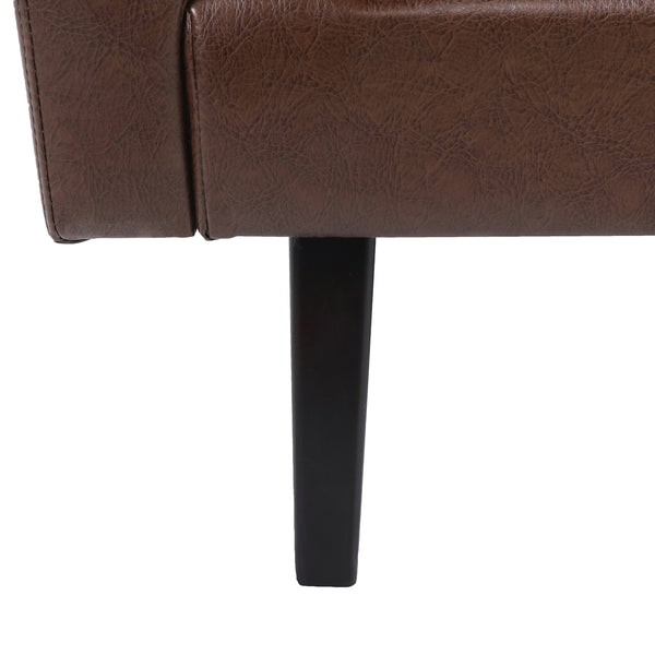 Gdf Studio Dowd Mid Century Modern Faux Leather Club Chair