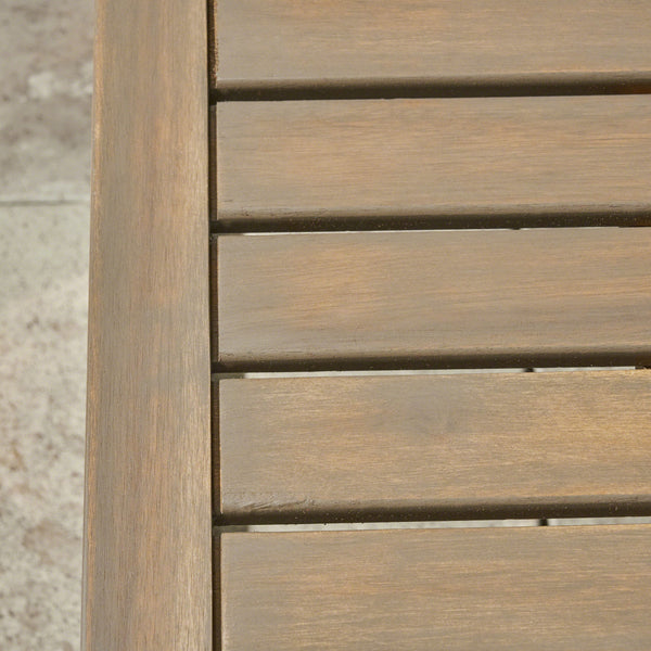Gdf Studio Drew Outdoor Industrial Acacia Wood And Iron Bench