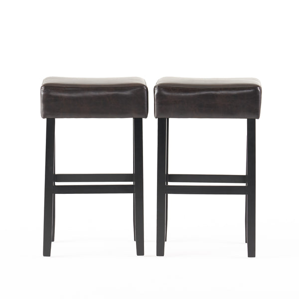 Gdf Studio Duff 31-Inch Backless Leather Bar Stools (Set Of 2)