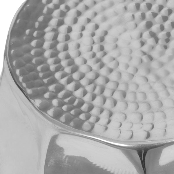 Gdf Studio Duffy Modern Glam Handcrafted Aluminum Honeycomb Side Table Silver