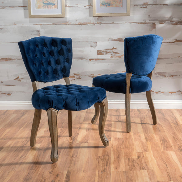 Gdf Studio Duke Tufted Velvet Dining Chair (set Of 2)
