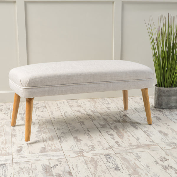Gdf Studio Dumont Mid Century Modern Fabric Ottoman Bench