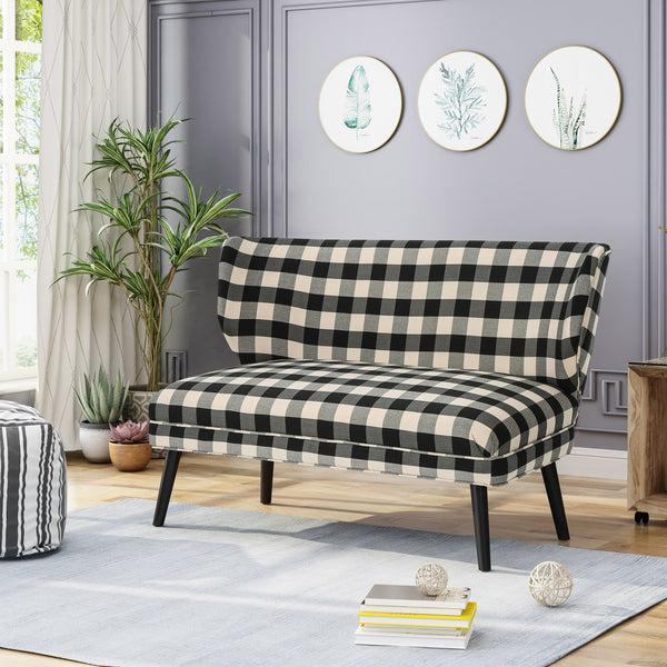 Gdf Studio Dumont Modern Mid Century Modern Fabric Settee