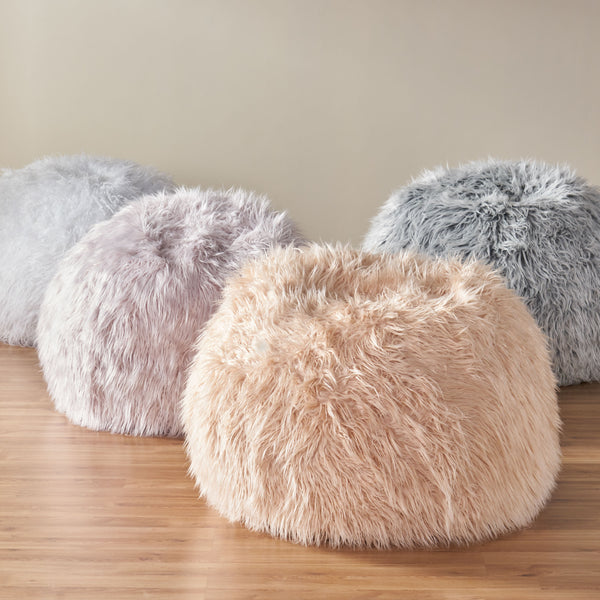 Gdf Studio Dundas Modern Glam 3 Foot Faux Fur Bean Bag