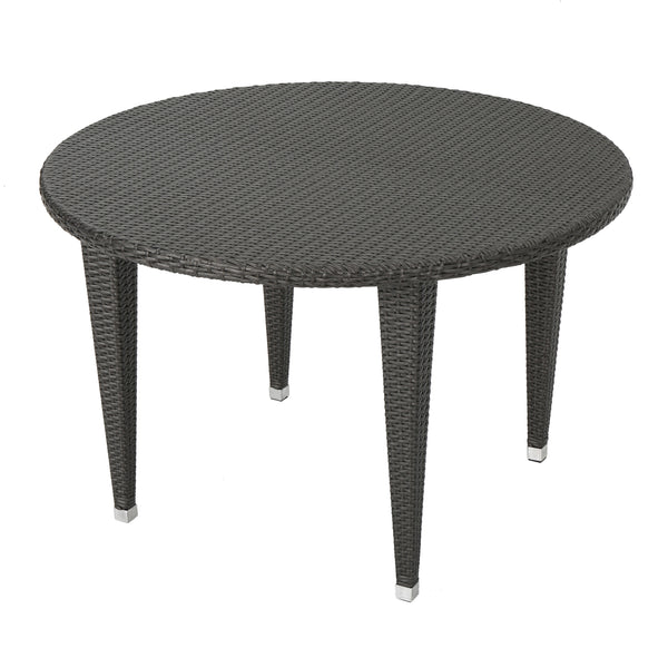 gdf studio Dunedain Outdoor Round Wicker Dining Table