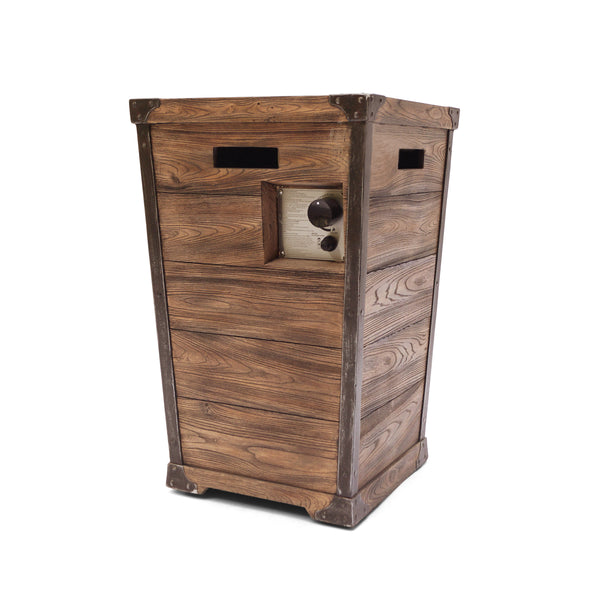 gdf studio Dylan Outdoor 19.5" Column Light Weight Concrete Fire Pit - 40000 Btu