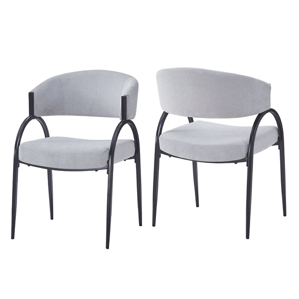 gdf studio Eccho Upholstered Dining Chairs With Metal Legs