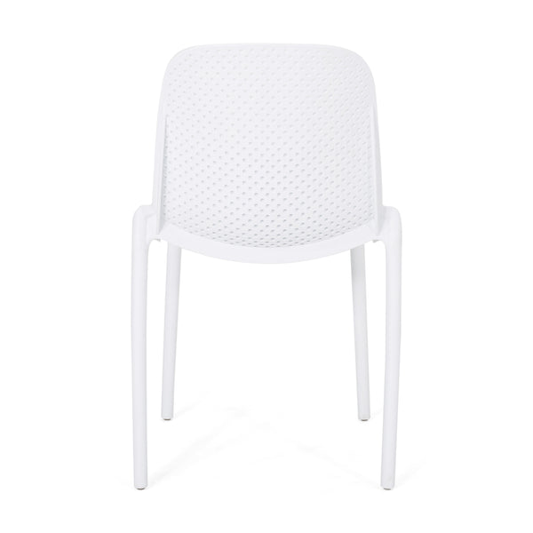 Gdf Studio Edenton Outdoor Modern Stacking Dining Chair (Set Of 4)