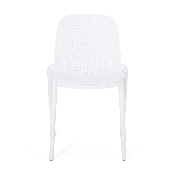Gdf Studio Edenton Outdoor Modern Stacking Dining Chair (Set Of 4)