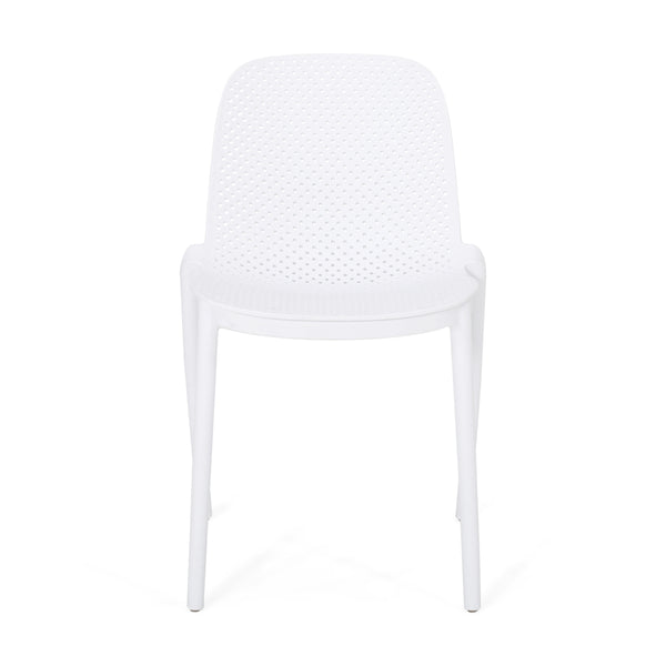 Gdf Studio Edenton Outdoor Modern Stacking Dining Chair (Set Of 2)