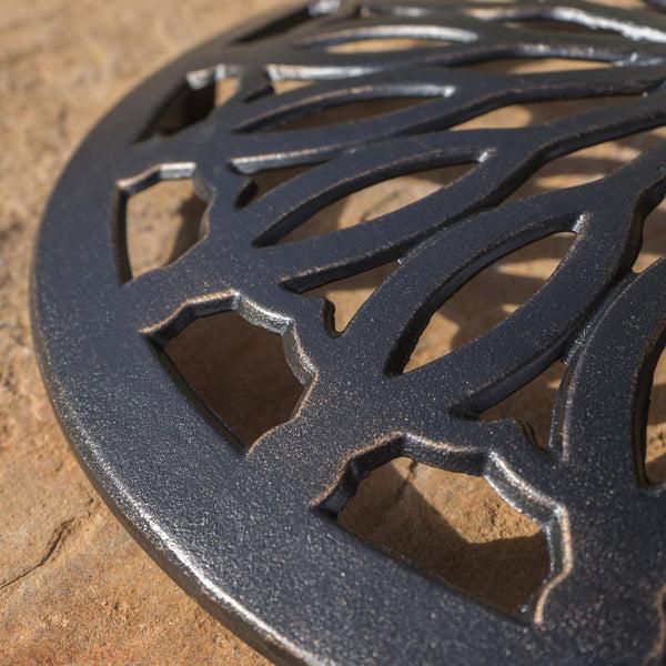 Gdf Studio Edmonson Outdoor Traditional Ornate Shiny Copper Metal Bar Table