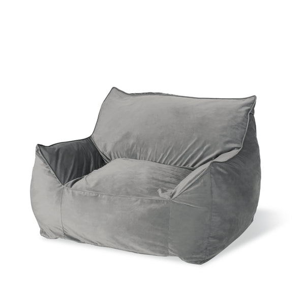 Gdf Studio Ehlen Modern Velveteen Bean Bag Chair With Armrests