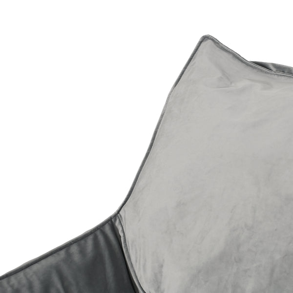 Gdf Studio Ehlen Modern Velveteen Bean Bag Chair With Armrests